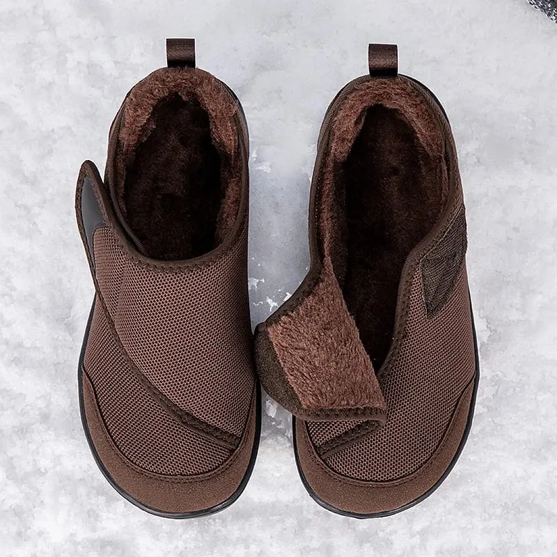Winter Fur-lined Wide Box Toe Open Shoes for Elderly Men Women Diabetic Shoes Swollen Foot Fat Orthopedics Hallux Valgus Bunion — image 1