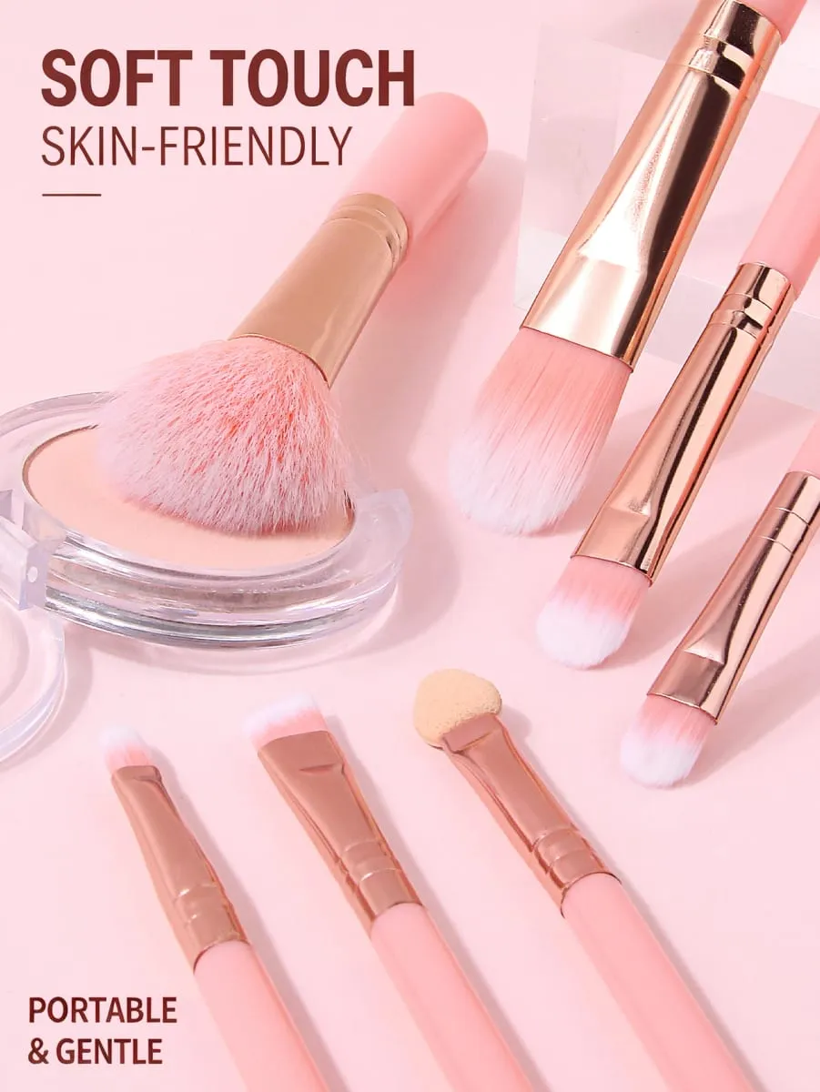 10Pcs Makeup Brush Set Soft Cosmetic Brushes Kit With Makeup Sponge Triangle Powder Puff For Face Eye Daily Beauty Makeup Tools — image 6