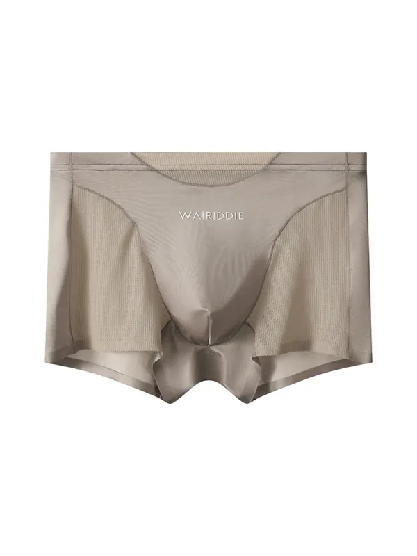 Luxury Satin-like Ice Silk Underwear Cool Breathable Double-side Mesh Men's Panties High Elastic Seamless Lingeries Men's Shorts