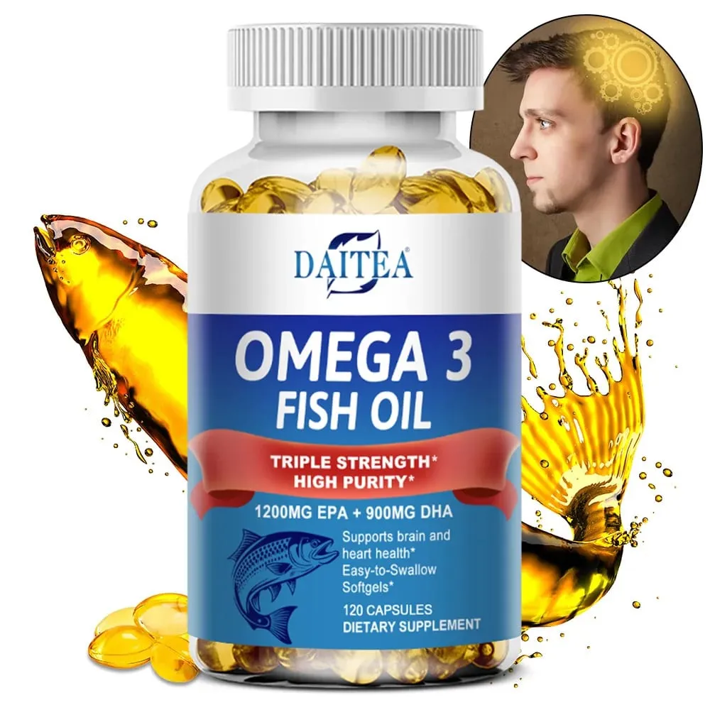 Óleo de peixe ômega 3 - para o sistema nervoso, antioxidantes para a saúde da pele e do cabelo - fácil de engolir — image 2