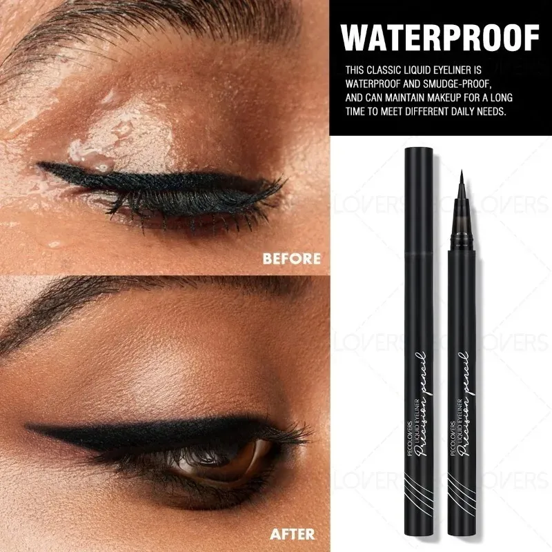 4PCS White Eyeliner Pen Waterproof Liquid Eyeliner Pen Ultra-fine Tip Anti Sweat Fast Drying Eye Cosmetics — image 5