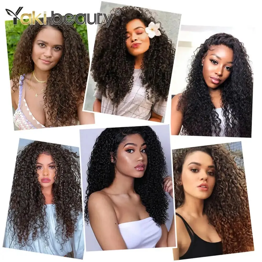 26'' Synthetic Jerry Curly Hair Extensions Double Weft Clip-In Full Head 6PCS/Set Organic Ice Silk Hairpiece Black/Brown 160g — image 8