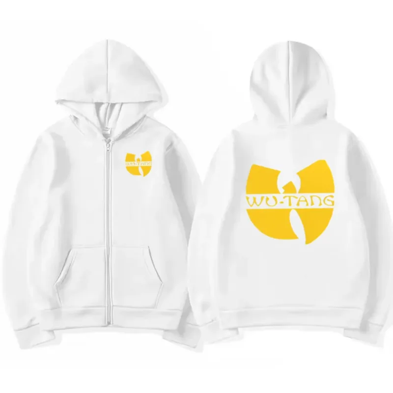 Hip Hop Années 90 Wu Clan T-tangs Graphics Hoodie Kalalakihan Women's punk Zip Up Jacket Mahabang manggas Fleece gothic Coat Maluwag na streetwear — image 2