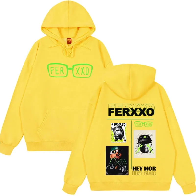 Rapper Feid Ferxxo Tour 2026 Print Hoodie Men Women Fashion Sweatshirts Casual Hip-hop Loose Long Sleeves Oversized Pullover — image 9