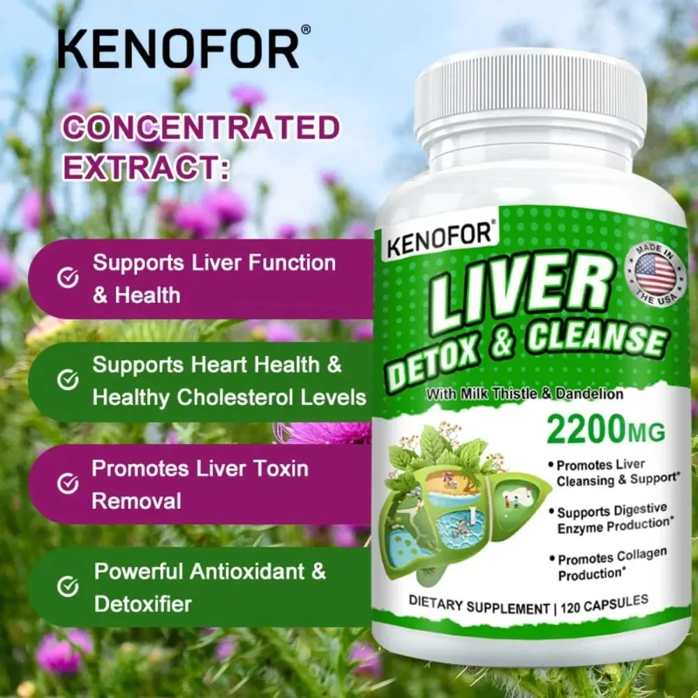 Milk Thistle with Dandelion Root-Silymarin-Antioxidant Liver & Kidney Health Support Supplement - Vegan Non-GMO Gluten Free — image 3