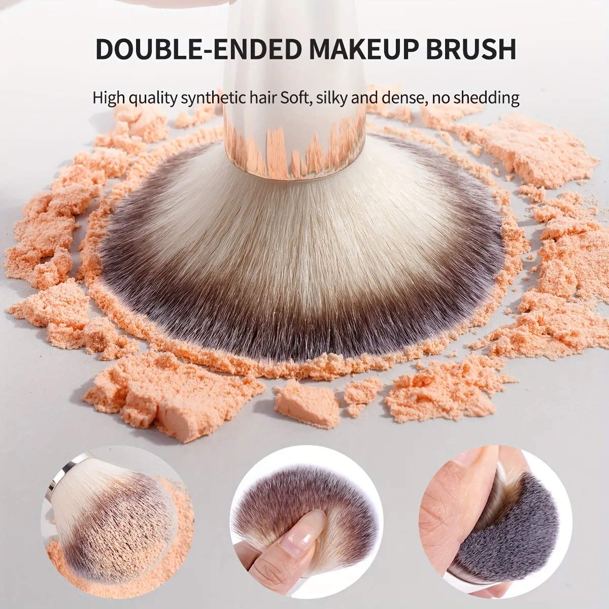 20-Piece Professional Makeup Brushes Set Metal Handle Wand With Velvet Pouch Soft Foundation Eyeshadow Eyebrow Blending Hi — image 6