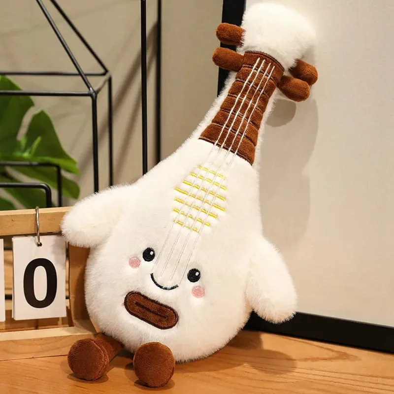 New Musical Instrument Doll Piano Pipa Pillow Cushion Brown Guitar Drum Plush Toy Cute Kawaii Birthday Gift Children Home Decor — image 10