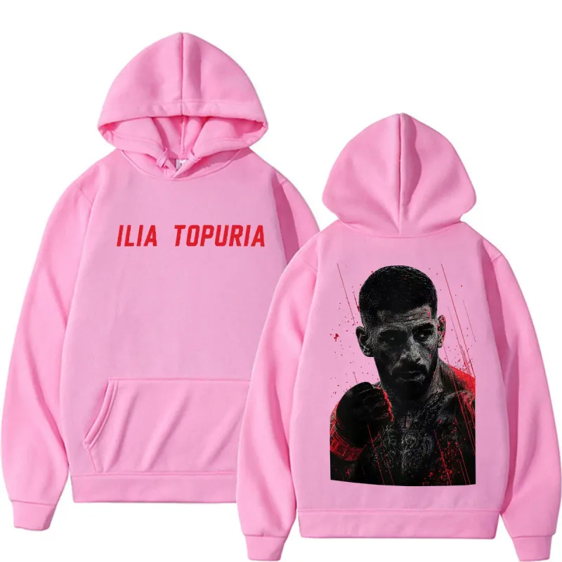 Ilia Topuria El Matador Vintage Graphic Hoodies Damit ng Lalaki Karahasan Aesthetic Sweatshirt Mga Kaswal na balahibo na Pullovers Streetwear — image 11