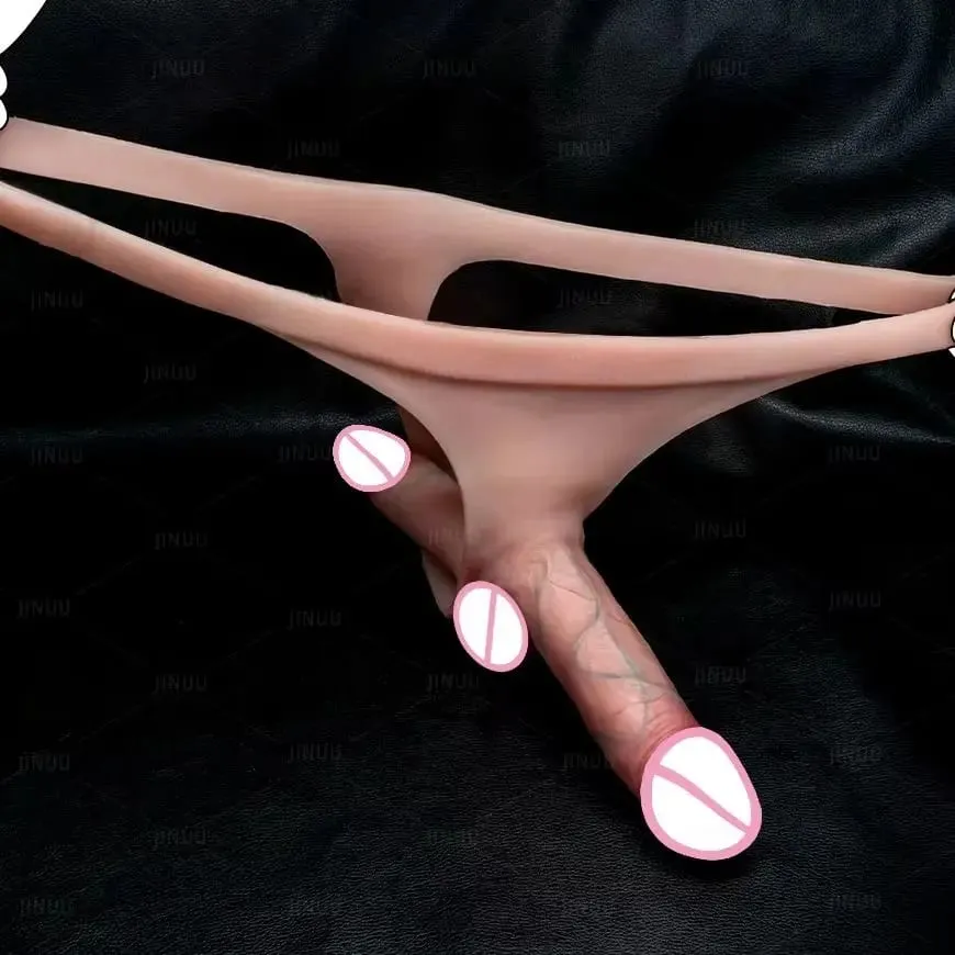 Double Headed Strap-On Dildo for Couples Wearable Silicone Realistic Penis BDSM Dick Dildo Pants Strapon Women's Sex Toy — image 3