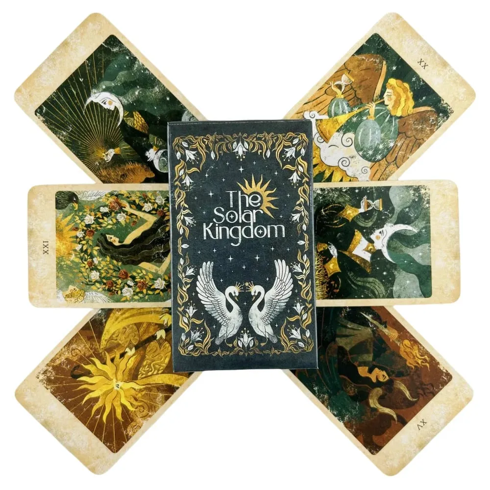 1/3/5 Pcs The Solar Kingdom Tarot Deck Oracle Set Divination English Versions Edition Board Playing Game Wholesale — image 5