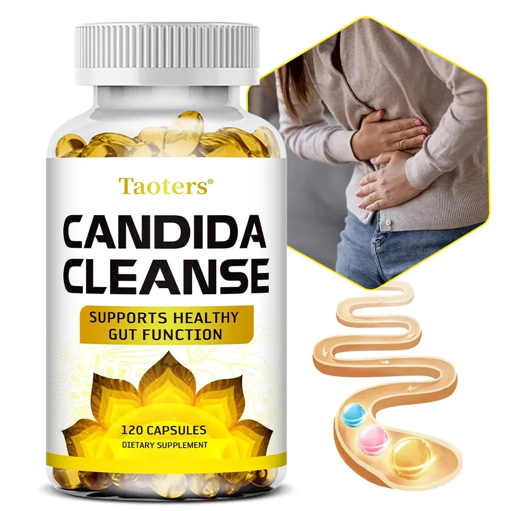 Candida Cleanse - Limpeza do Fígado Desintoxicante Apoia a Saúde Intestinal Limpeza do Cólon Aumentando a Energia 120 Cápsulas — image 1
