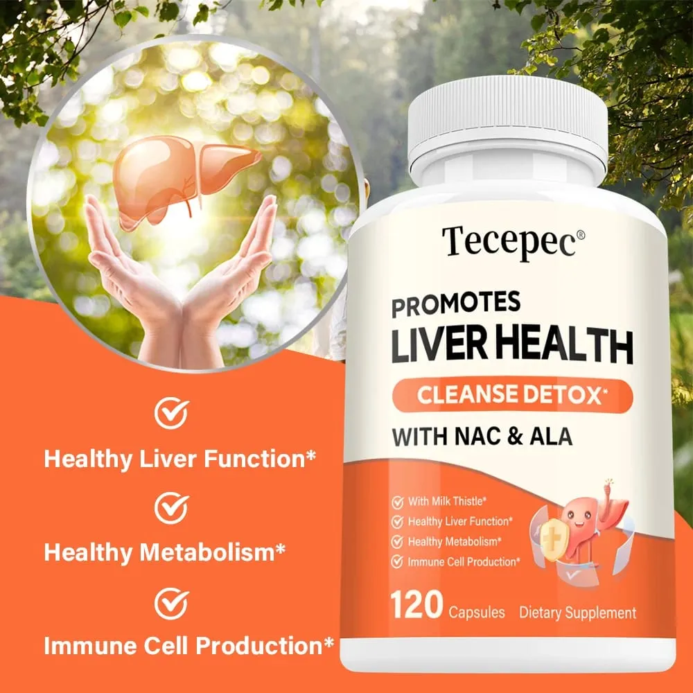 Milk Thistle Extract Capsule with NAC for Antioxidant Detox & Cleanse Liver Health Function Support Herbal Supplement — image 4