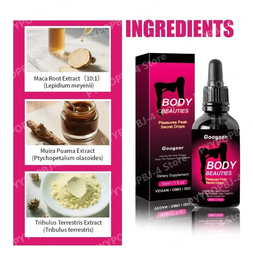 Maca Root Extract Liquid Drops 30ml with Muira Puama and Tribulus Liquid Supplement for Women — image 5