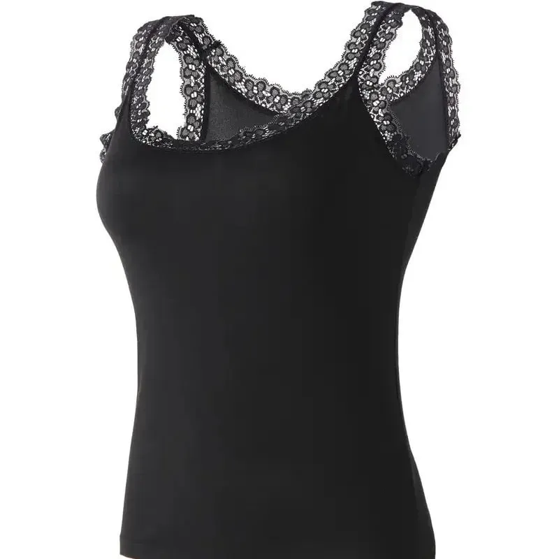 Summer Women Sleeveless Tanks Top Bodycon Temperament Sexy Lace Patchwork Tshirt Vest Tank Top Female Vest Tops Camis