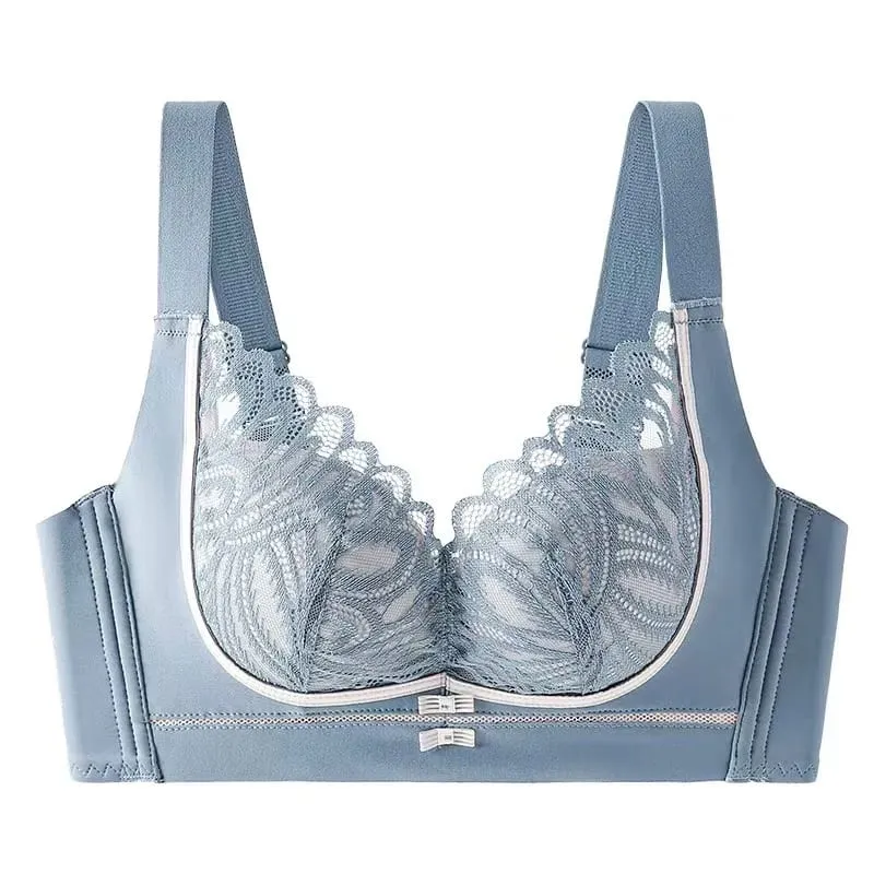 Sexy Lace Push-Up Lingerie Bra for Small Breasts Anti-Sagging Adjustable Beauty Back Non-Underwire Gathering Bra — image 9