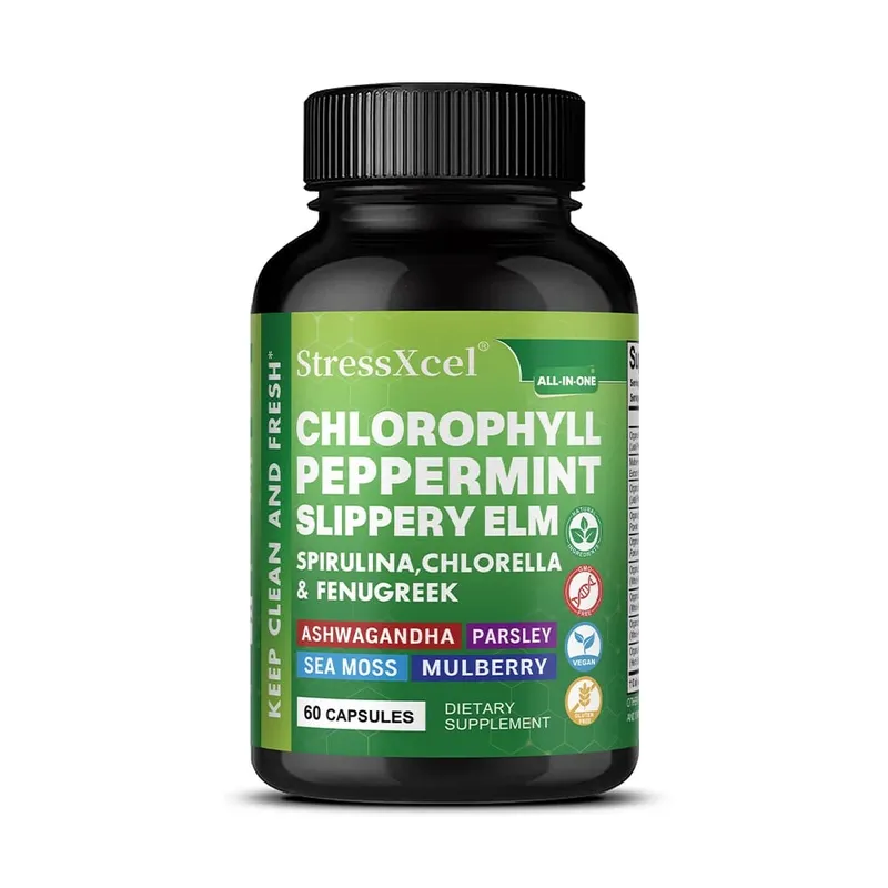 Chlorophyll Capsules with Peppermint - Supports Internal Cleanse Gut Health pH Balance Natural Freshness & Daily Wellness — image 8