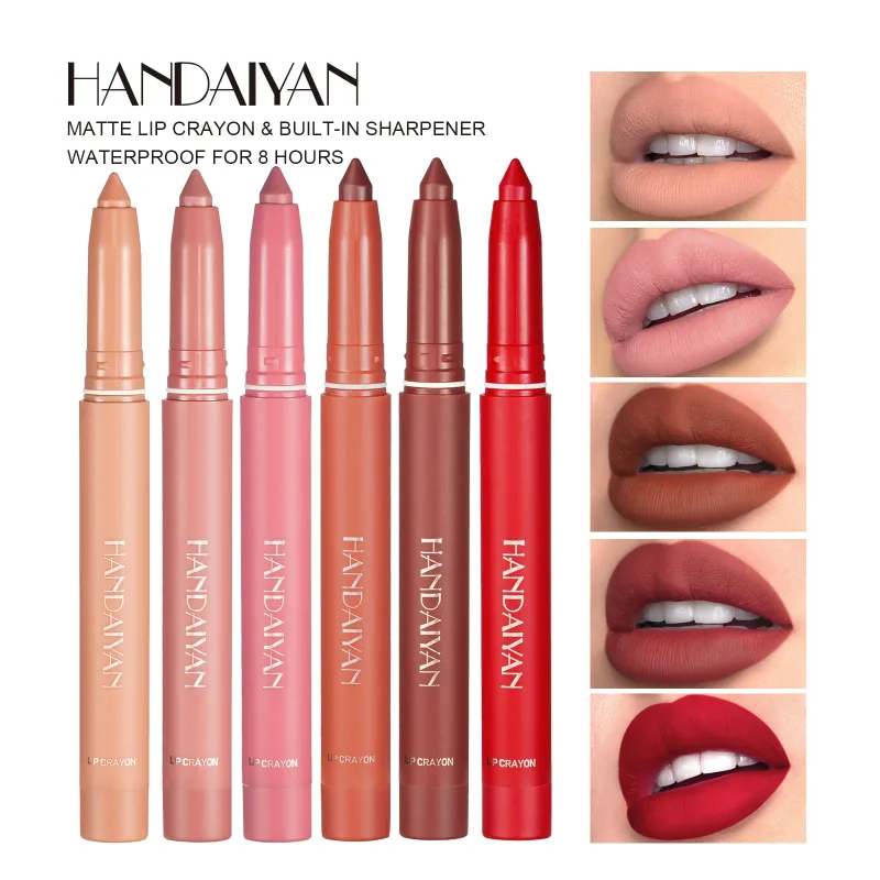 Waterproof Cherry Red Matte Lipstick Sexy Lipliner Pencil Plumping Stain Natural Nude Pink Lip Liner Outline Lips Contour Makeup — image 5