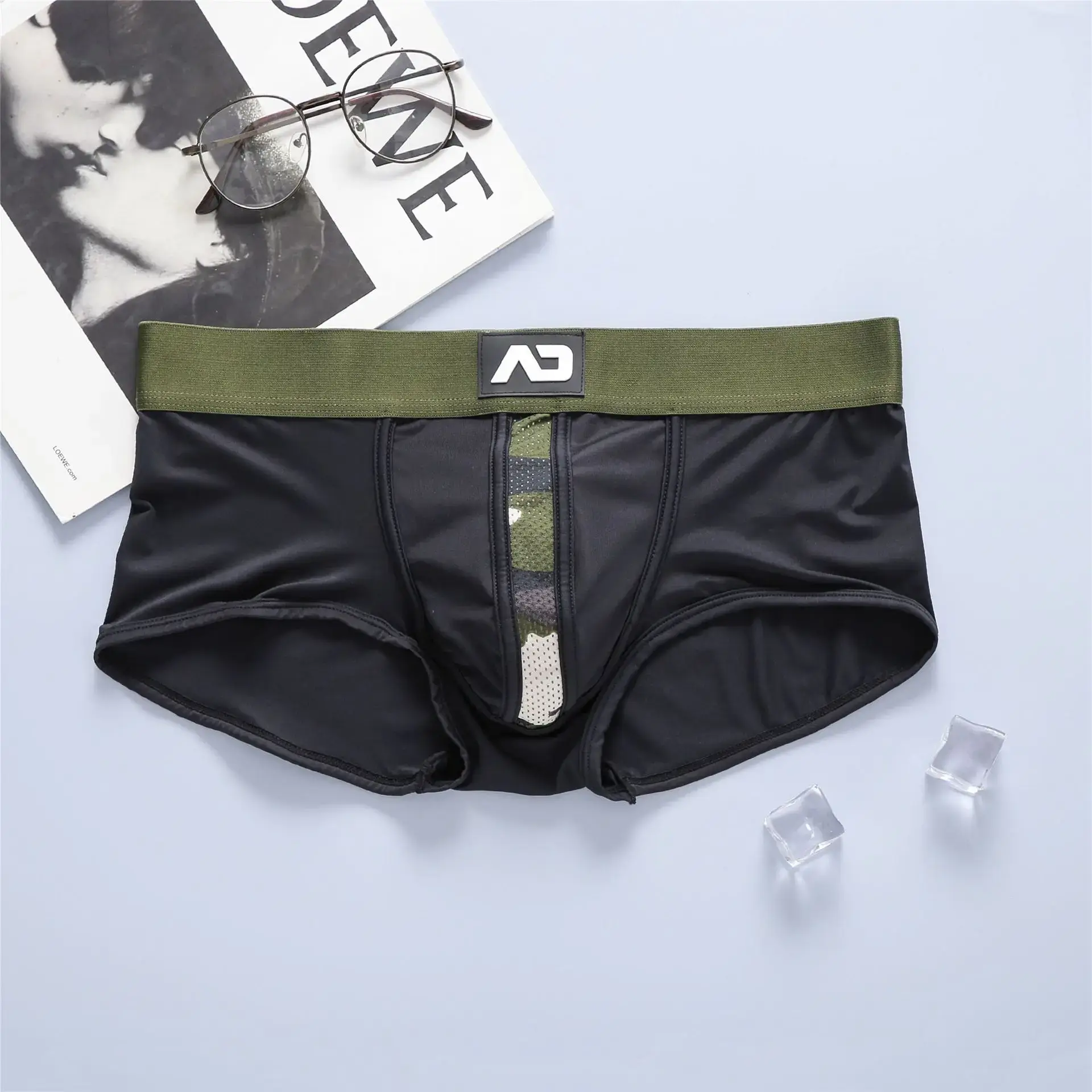 Bagong Panlalaking Flat Corner Underwea Low Waist Sexy Elastic Three Dimensional Bag Komportable Flat Corner Underwear Adik — image 4