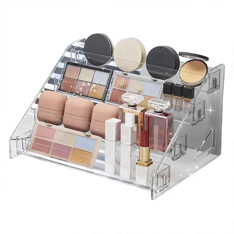 Transparent Cosmetic Organizer Display Case Multi-Layer Makeup Brushes Lipsticks Jewelry Hairpin Storage Rack Desktop Holder — image 5