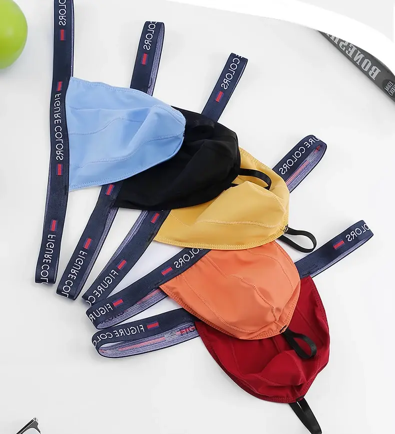 Roupa íntima masculina de abas estreitas, seda gelada, cintura baixa, sexy, pura luxúria e roupa íntima picante — image 12