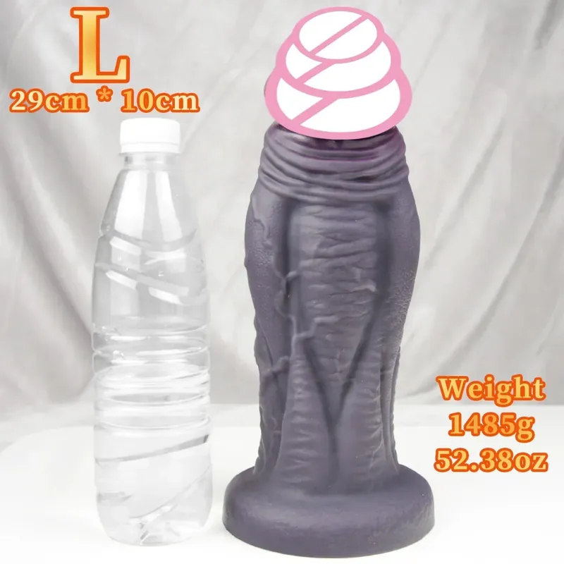 Büyük Yumuşak Yapay Penis Süper Yumuşak Silikon Büyük Penis Vantuz ile Esnek G-spot seks oyuncakları Kadın erkek Lezbiyen — image 10