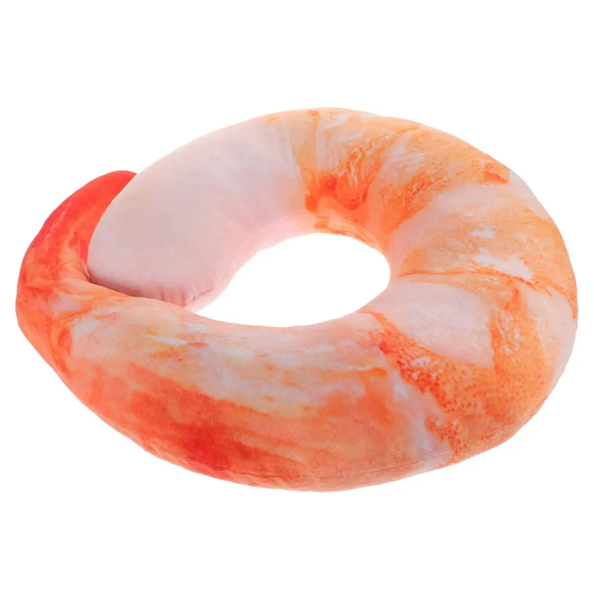 Cute Cartoon Shrimp Shape Neck Pillow for Travel Airplane Car Office Nap Relief Support Portable U-Shaped Cervical Cushion