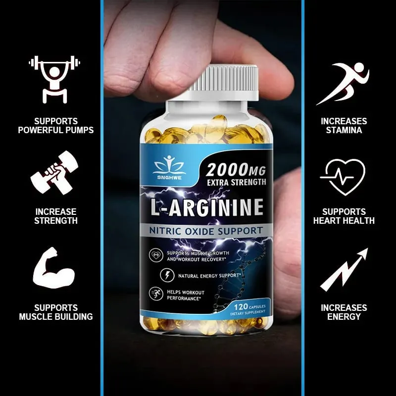 Super Arginine - 2000 Mg Pre-Exercise Supplement - Promotes Muscle Growth And Strengthens Muscle Energy And Endurance — image 3