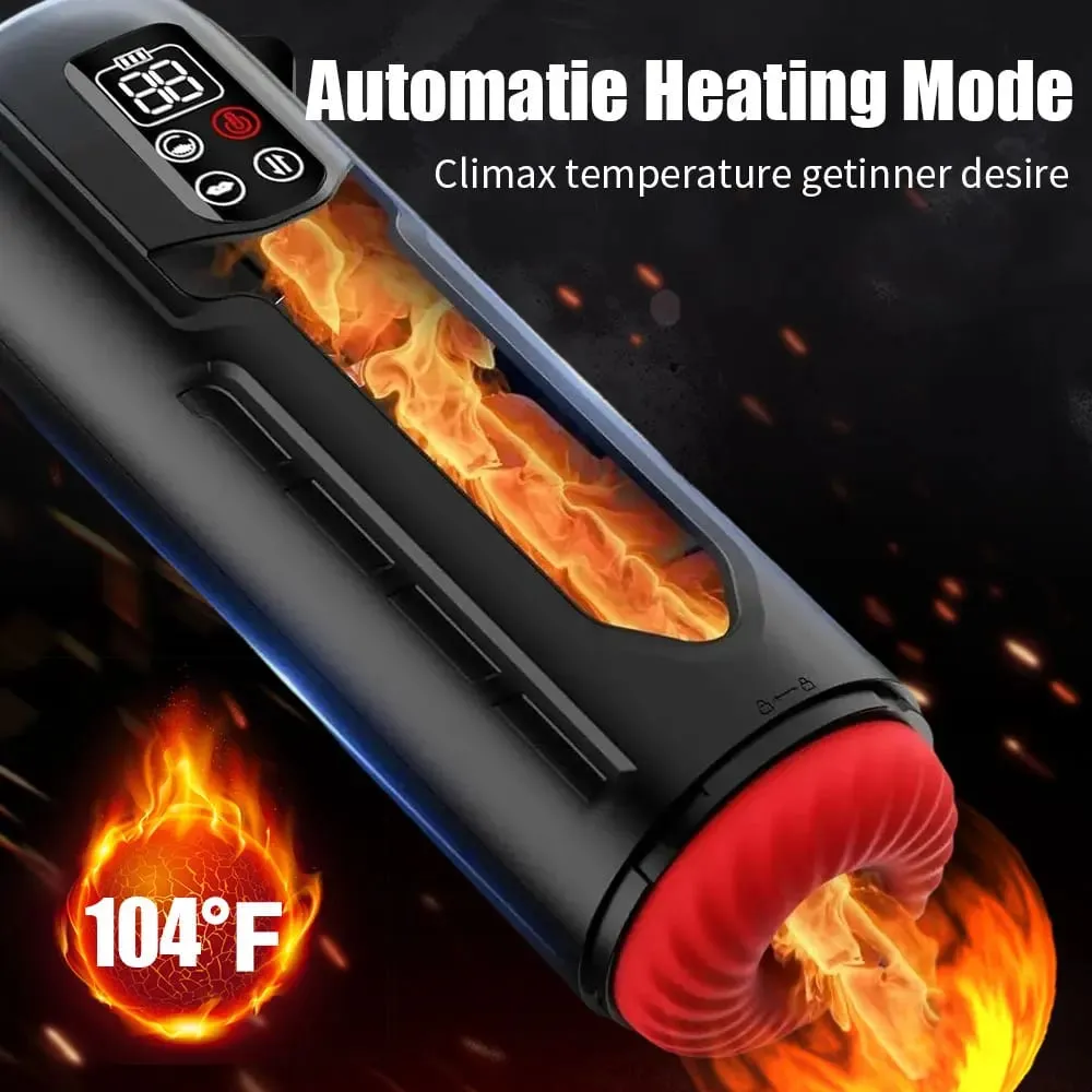 Male Masturbator Penis Pump with 9 Sucking Thrusting Heating Modes Stroker Blowiob Machine LCD Display Adult Sex Toy for Men — image 4