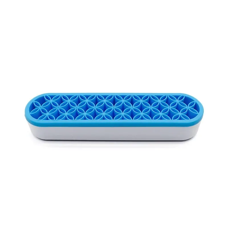 Silicone Makeup Brush Holder Stand Organizer Multifunctional Desktop Storage Rack Hole Design for Brushes Pens Pencils — image 10