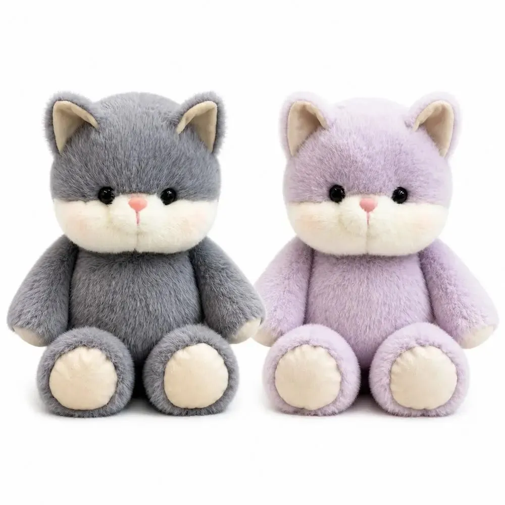 New Design Soft Cat Stuffed Animal Plush Pillow Emotional Support 17.7inch Stuffed Animals Plush Cat Pattern Cute Stuffed Toys