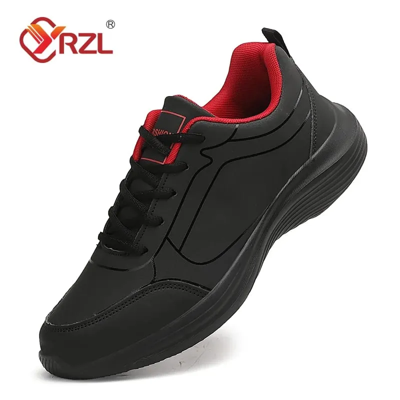 Men Sport Shoes Leather Running Shoes Outdoor Waterproof Sneakers Men Lightweight Men Athletic Sneaker Tenis Masculino — image 1