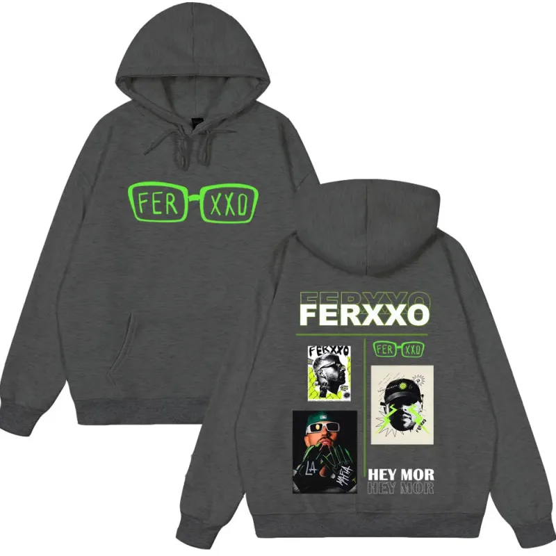 Rapper Feid Ferxxo Tour 2026 Print Hoodie Men Women Fashion Sweatshirts Casual Hip-hop Loose Long Sleeves Oversized Pullover — image 5