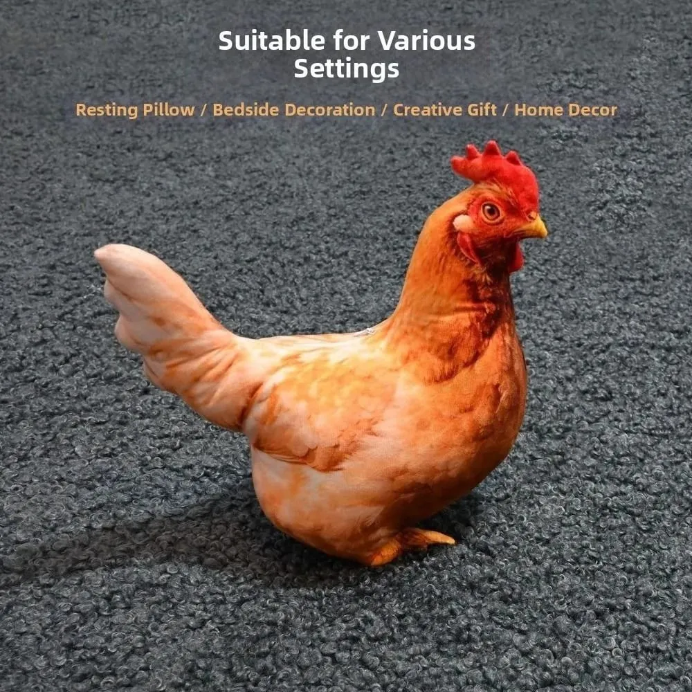 Plush Material Animal Body Pillow PP Cotton Filled 30cm Size Animal Cushion Doll Toys Soft Texture 35cm Chicken Pillow For Men — image 8