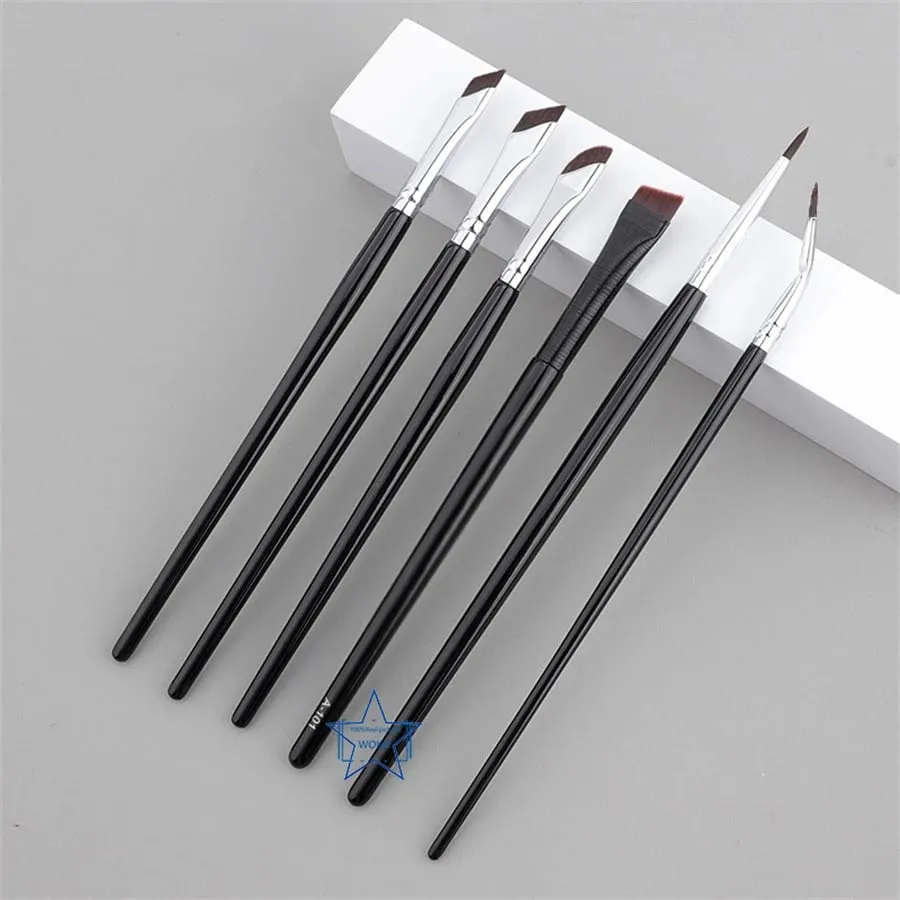 Ensemble de pinceaux de maquillage pour Eyeliner en Gel fin, ensemble de pinceaux pour Eyeliner à dessus plat, correcteur, outil de maquillage détaillé, 5/6 pièces — image 6