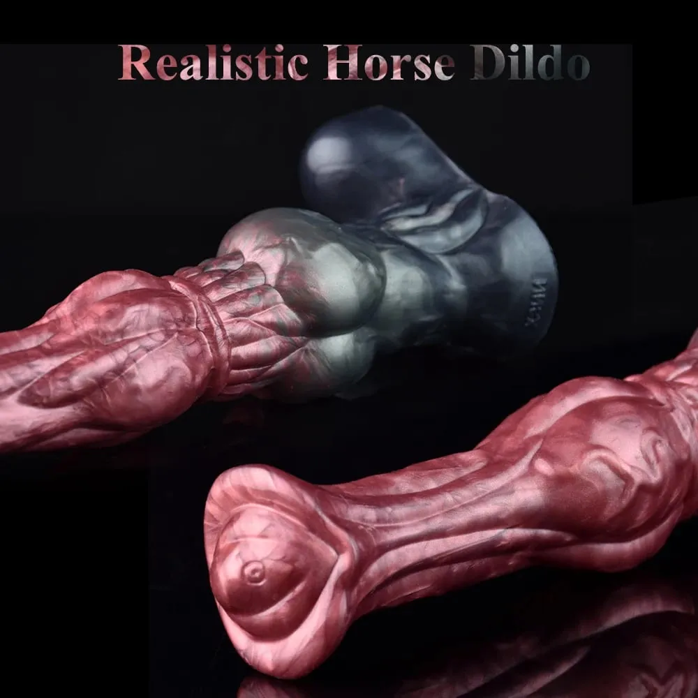 Silicone Horse Dildo Long Penis Anal Plug Napakalaking Knot G-spot Vaginal Stimulator na may Suction Cup Adult Sex Toy para sa Babae Mga Lalaki — image 4