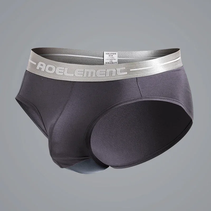Modal capsule lift U convex men's underwear bullet separate ice silk capsule pouch briefs — image 23