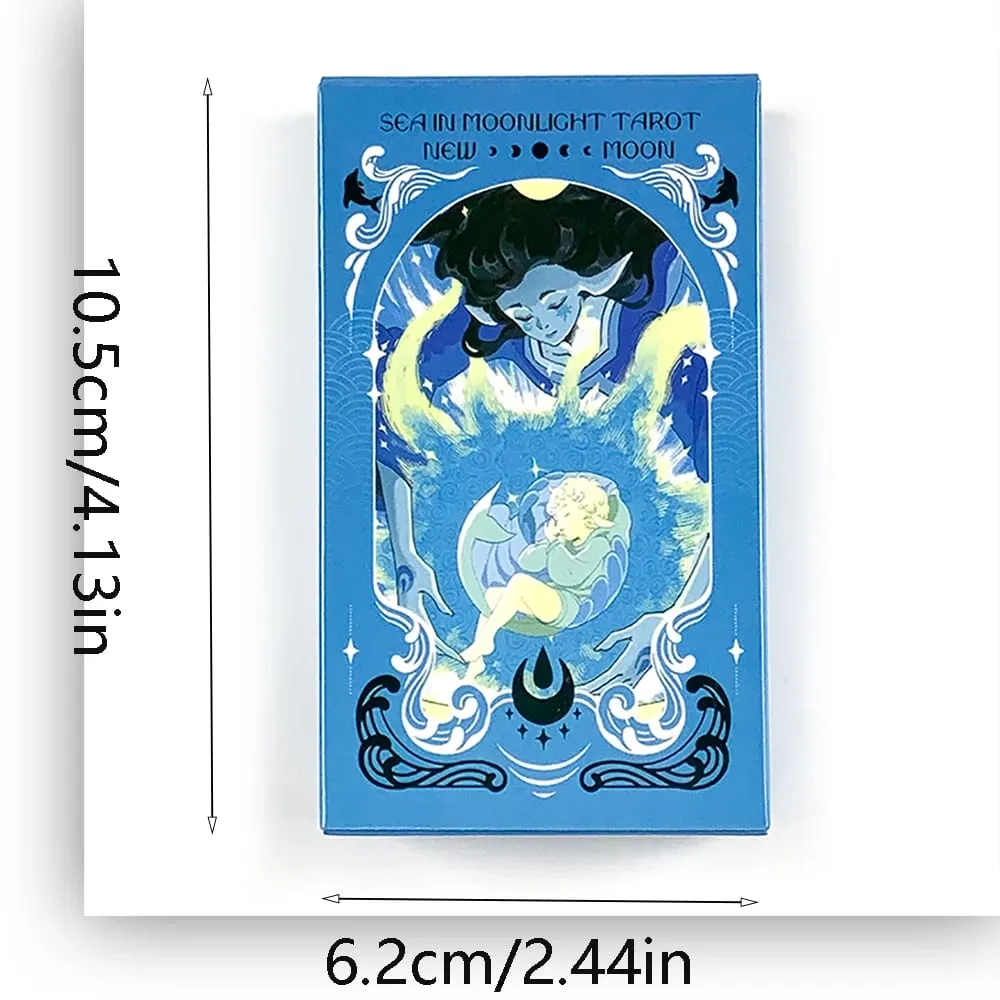 Cartes de Tarot Sea in Moonlight 78 cartes Version anglaise jeux de société de divination parfaits pour la guérison émotionnelle et la lecture intuitive — image 6