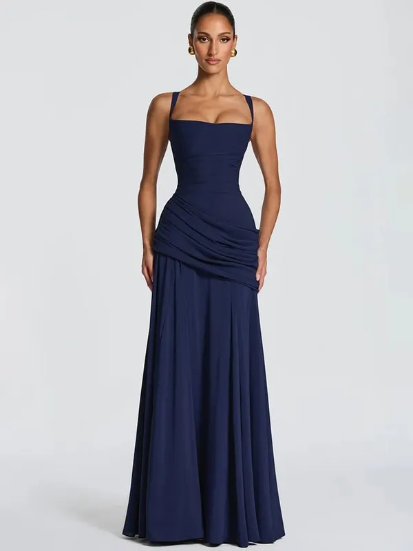 Mozision fora do ombro sem costas sexy maxi vestido feminino elegante sem alças sem mangas bodycon ruched clube festa vestidos longos femininos