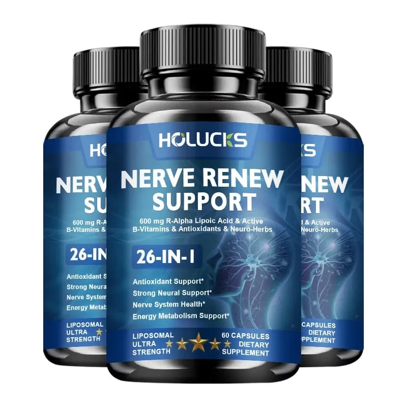 Nourish Nerve Supplement 26-IN-1 Formula Contains Vitamin B Complex R-Alpha Lipoic Acid Support Heart Nerve Brain Health — image 9