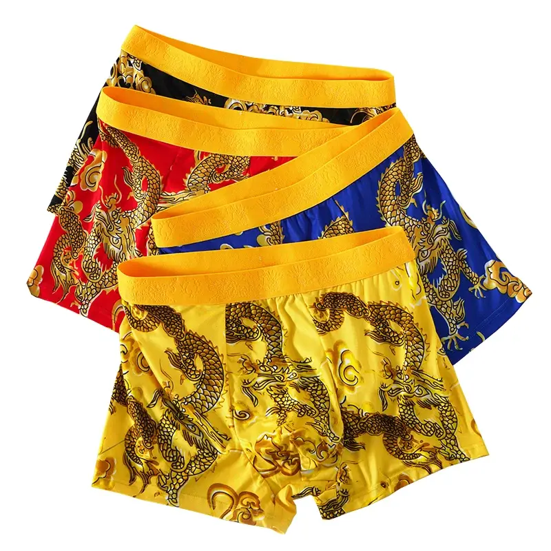 4st/set Herrunderkläder 3D-mönster Sexiga kalsonger U-formad konvex påse Mode Pojktrosor Ny stil Boxershorts Herr — image 7