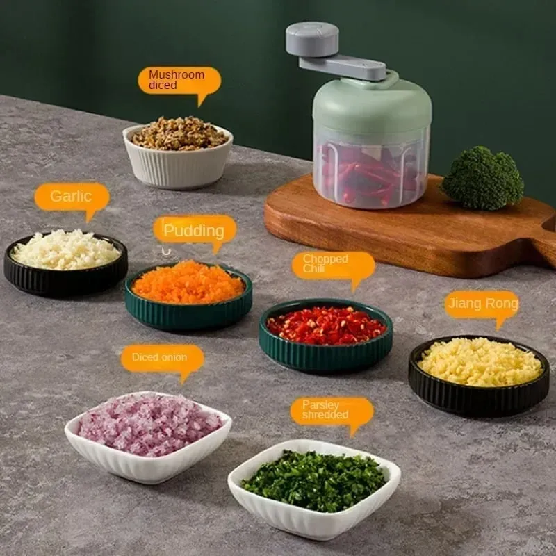 Multifunctional Vegetable Chopper Small Food Processor Manual Hand-Cranked Food Chopper Mincer Tool Garlic Kitchen Gadgets — image 5