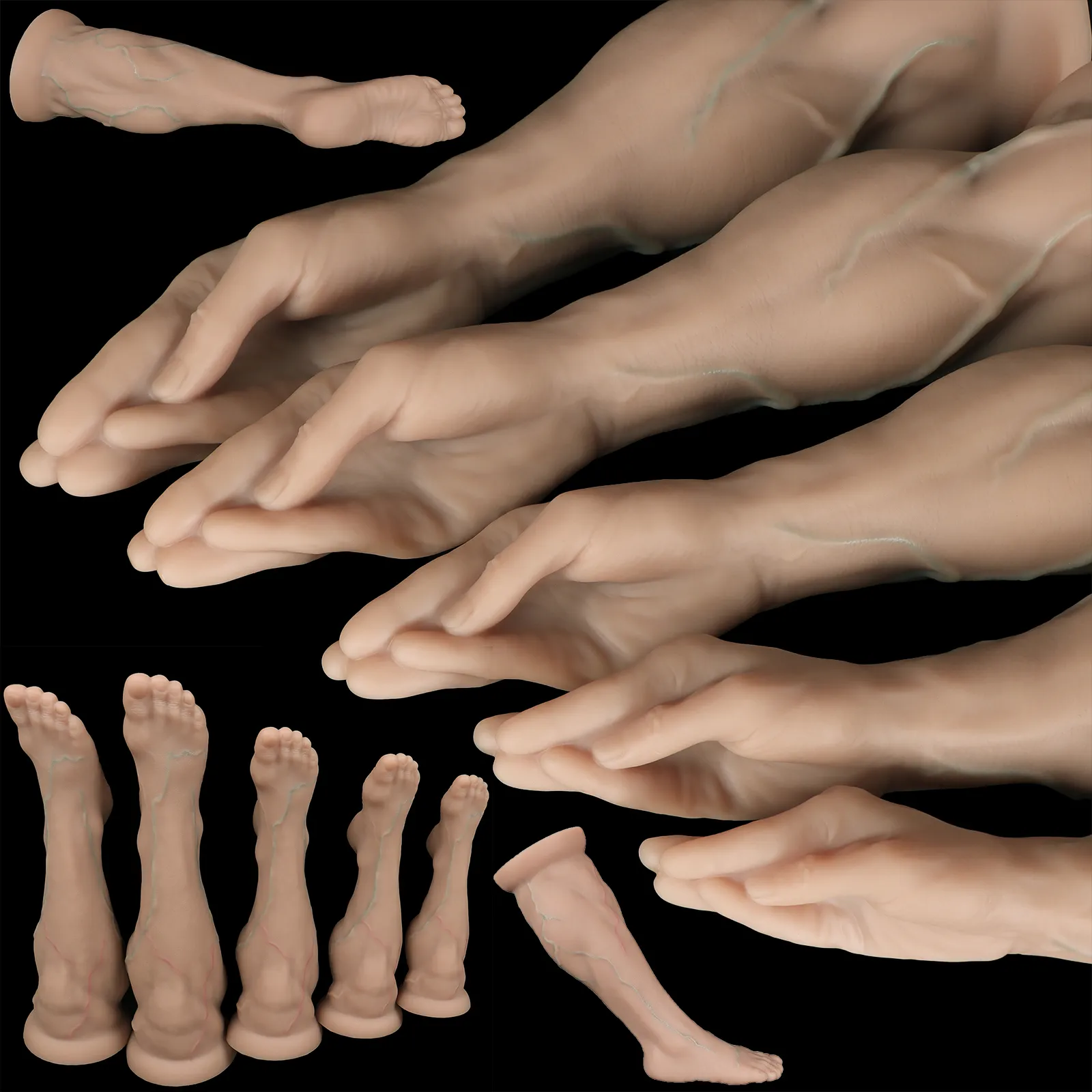 Huge Anal Sex Toys for Gay Liquid Silicone Hand Foot Butt Plug Big Anal Dildos Dilation BDSM Sex Games Women Men Huge Anal Plug — image 1