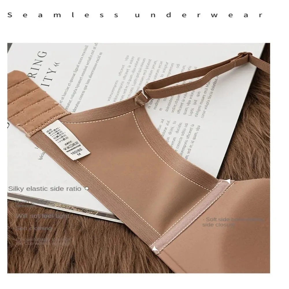 Soft Comfort Wireless Bra Breathable Fabric Thin Cup Push Up Bra Gathered Design Non-Wire Tube Top Bras Lingerie Beauty — image 6