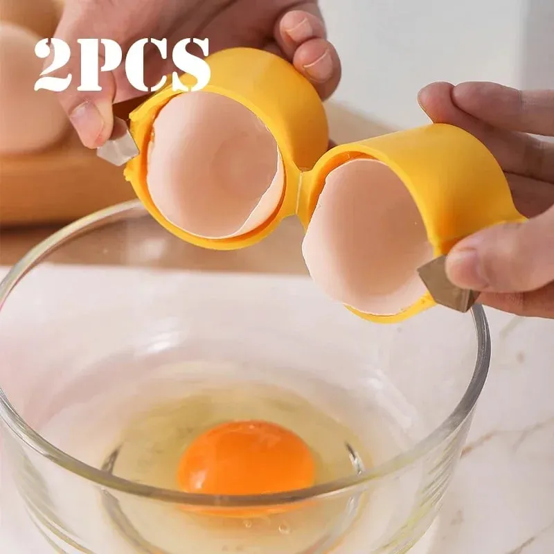 1/2pcs Multifunctional Egg Shell Opener Handheld Egg Cracker Separator Tool Eggshell Cutter Easy Open Kitchen Gadget for Raw Egg — image 5