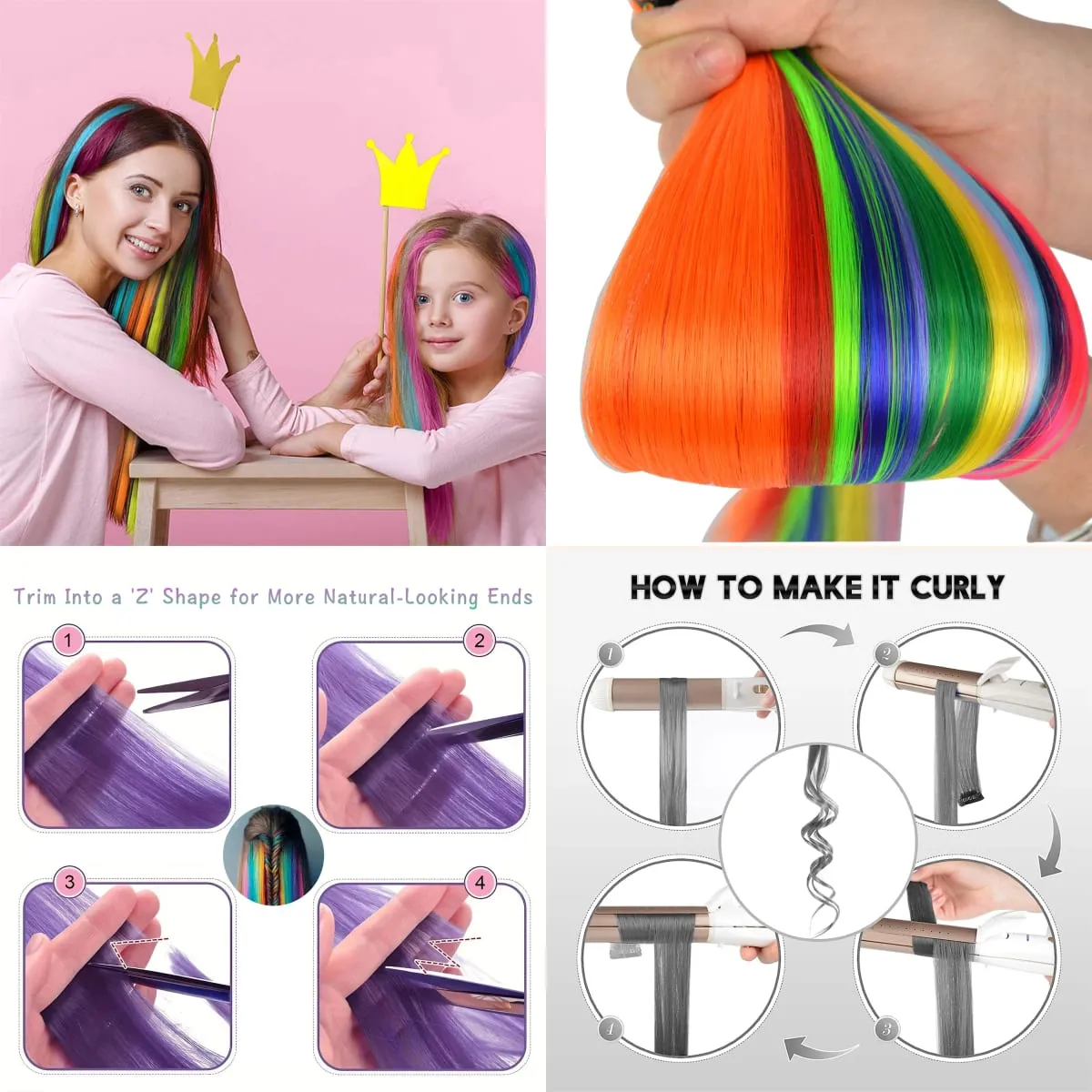 Wigs On Clearance Sale | 18 Colors Glueless Synthetic Clip In Wigs Budget Friendly For Cosplay Lolita Daily Wear — image 4