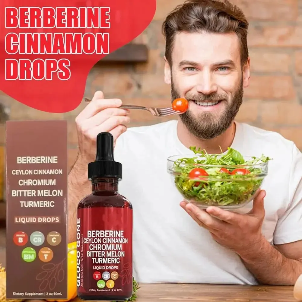 Gotas de canela berberina 60ml, para saúde, suporte imunológico, metabolismo da saúde intestinal, antioxidante, sabor de canela do Ceilão — image 2