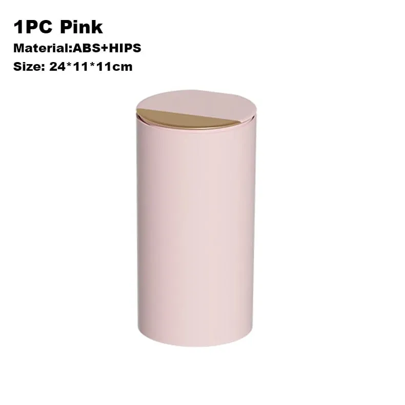 Makeup Brush Storage Cylinder Press-to-Open Automatic Lift Dustproof Lid Large Capacity for Eyebrow Pencils and Makeup Brushes