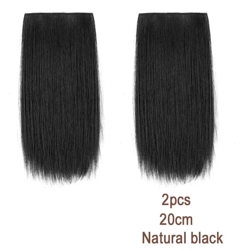 2pcs Synthetic Overhead Hair Clip Style Hair Invisible Extension Increases Hair Volume Hair The Top of Hairpiece for Women — image 11