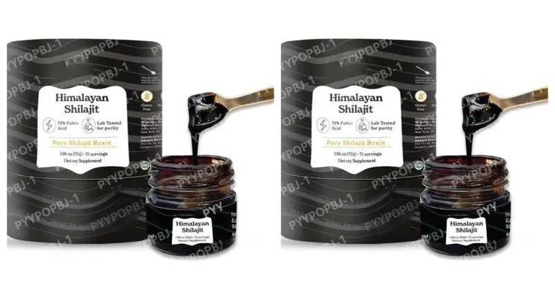 Résine Shilajit de l'Himalaya Acide fulvique naturel biologique certifié ISO 1,06 OZ 75 portions 85+ oligo-éléments pour hommes et femmes — image 8