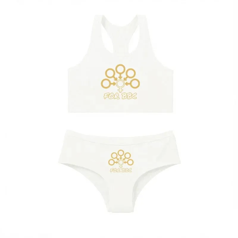 One Set Sexy Lingerie Set For Women Comfortable Round Neck Cami Tops Set Sexy Cute Cotton Tank Tops Set Women's Underwear Set
